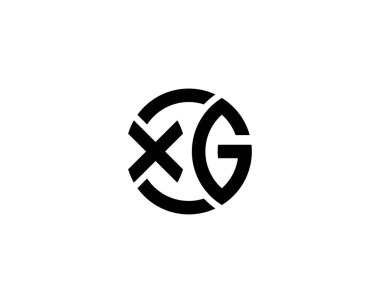 XG logo tasarım vektör şablonu. XG