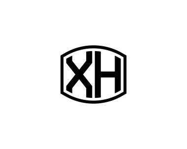 XH logo tasarım vektör şablonu. XH