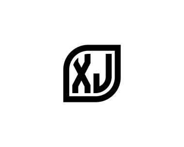 XJ logo tasarım vektör şablonu. XJ