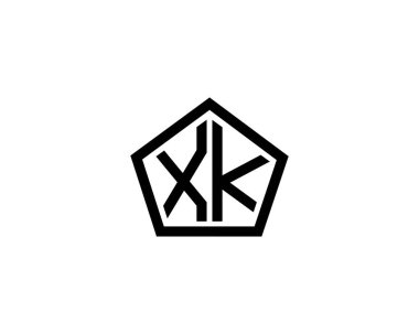 XK logo tasarım vektör şablonu. XK