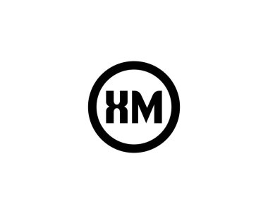 XM logo tasarım vektör şablonu. XM