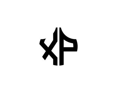 XP logo tasarım vektör şablonu. XP