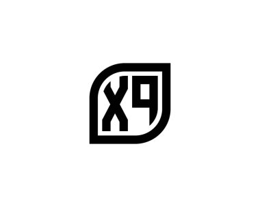 XQ logo tasarım vektör şablonu. XQ