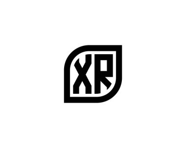 XR logo tasarım vektör şablonu. XR