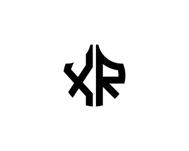 XR logo tasarım vektör şablonu. XR
