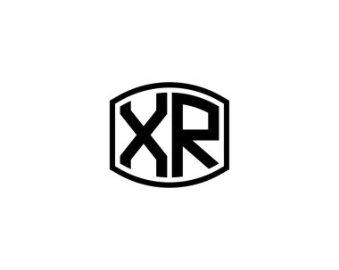 XR logo tasarım vektör şablonu. XR