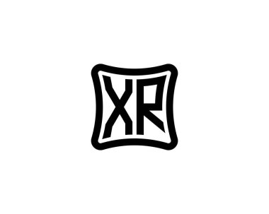 XR logo tasarım vektör şablonu. XR