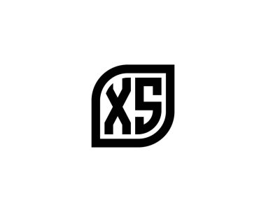 XS logo tasarım vektör şablonu. XS