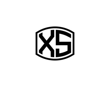 XS logo tasarım vektör şablonu. XS