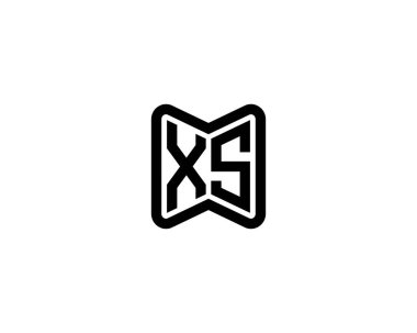 XS logo tasarım vektör şablonu. XS