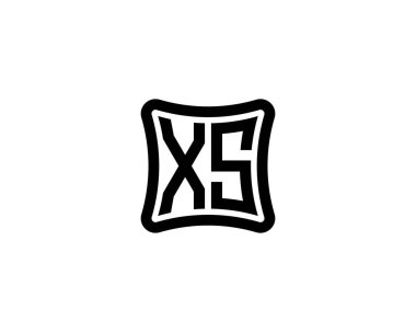 XS logo tasarım vektör şablonu. XS