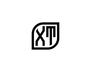 XT logo tasarım vektör şablonu. XT