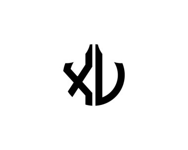 XU logo tasarım vektör şablonu. XU