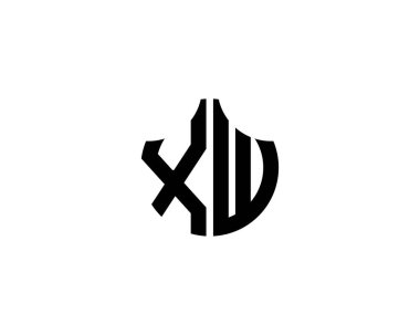XW logo tasarım vektör şablonu. XW