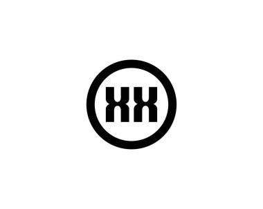 XX Logo tasarım vektör şablonu. XX