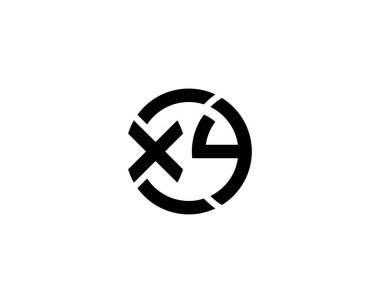XY logo tasarım vektör şablonu. XY