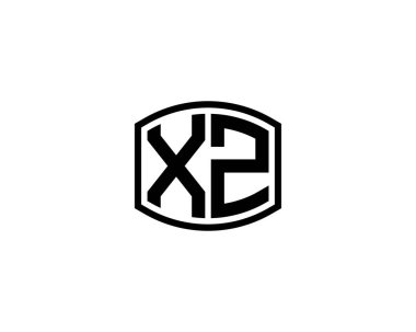 XZ logo tasarım vektör şablonu. XZ