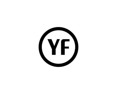 YF logo tasarım vektör şablonu. YF
