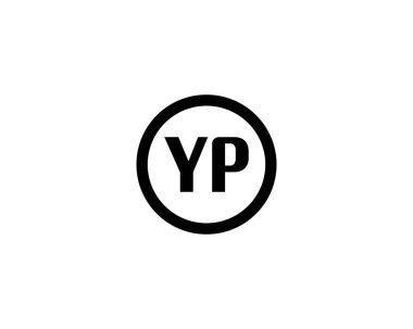YP logo tasarım vektör şablonu. YP