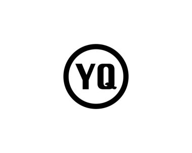 YQ logo tasarım vektör şablonu. YQ