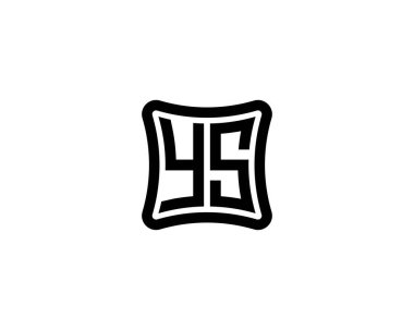 YS logo tasarım vektör şablonu. YS