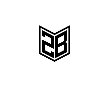 ZB logo tasarım vektör şablonu. ZB