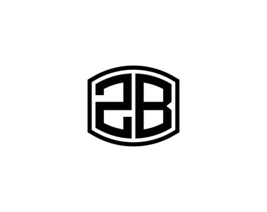 ZB logo tasarım vektör şablonu. ZB