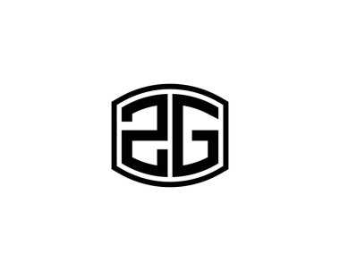 ZG logo tasarım vektör şablonu. ZG
