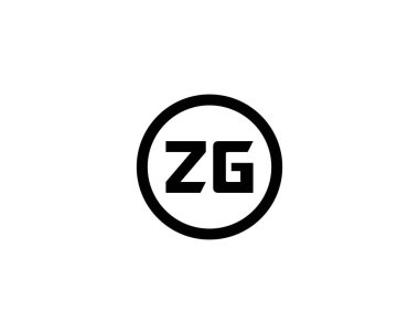 ZG logo tasarım vektör şablonu. ZG