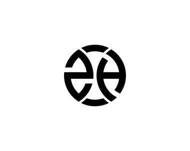 ZH logo tasarım vektör şablonu. ZH