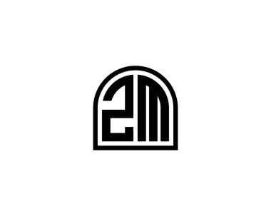 ZM logo tasarım vektör şablonu. ZM