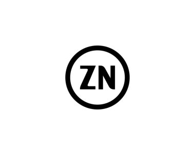 ZN logo tasarım vektör şablonu. ZN