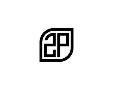 ZP logo tasarım vektör şablonu. ZP