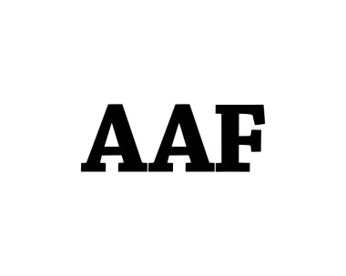 AAF Logo tasarım vektör şablonu. AAF