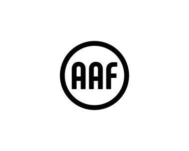 AAF Logo tasarım vektör şablonu. AAF