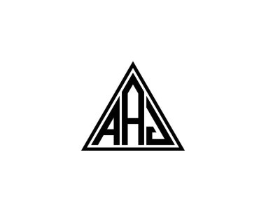 AAJ logo tasarım vektör şablonu. AAJ