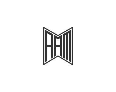 AAM logo tasarım vektör şablonu. AAM