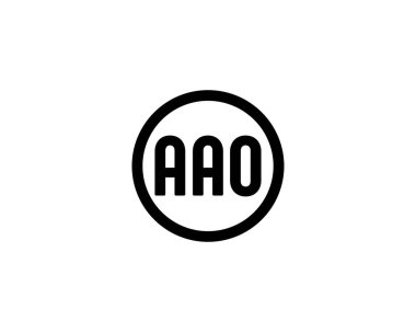 AAO logo tasarım vektör şablonu. AAO