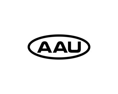 AAU logo tasarım vektör şablonu. AAU