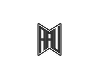 AAU logo tasarım vektör şablonu. AAU