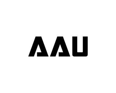 AAU logo tasarım vektör şablonu. AAU