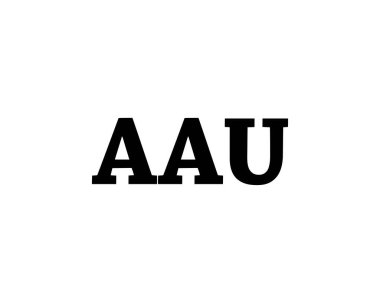 AAU logo tasarım vektör şablonu. AAU