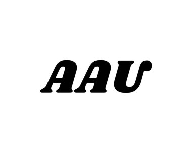 AAU logo tasarım vektör şablonu. AAU