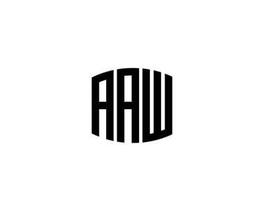 AAW logo tasarım vektör şablonu. AAAW