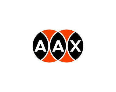 AAX Logo tasarım vektör şablonu. AAX