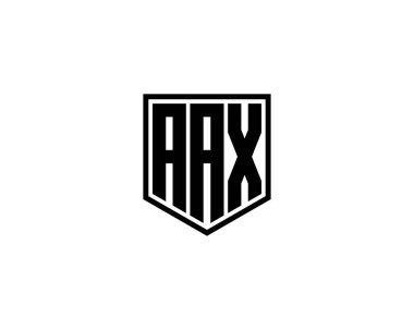 AAX Logo tasarım vektör şablonu. AAX
