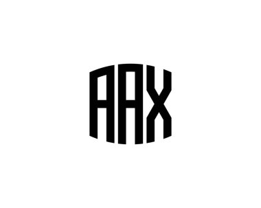 AAX Logo tasarım vektör şablonu. AAX