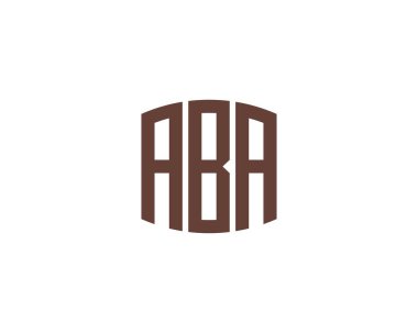 ABA Logo tasarım vektör şablonu. ABA