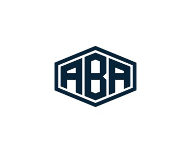 ABA Logo tasarım vektör şablonu. ABA