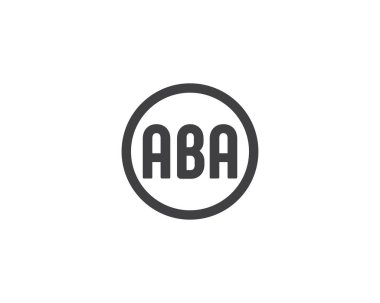 ABA Logo tasarım vektör şablonu. ABA